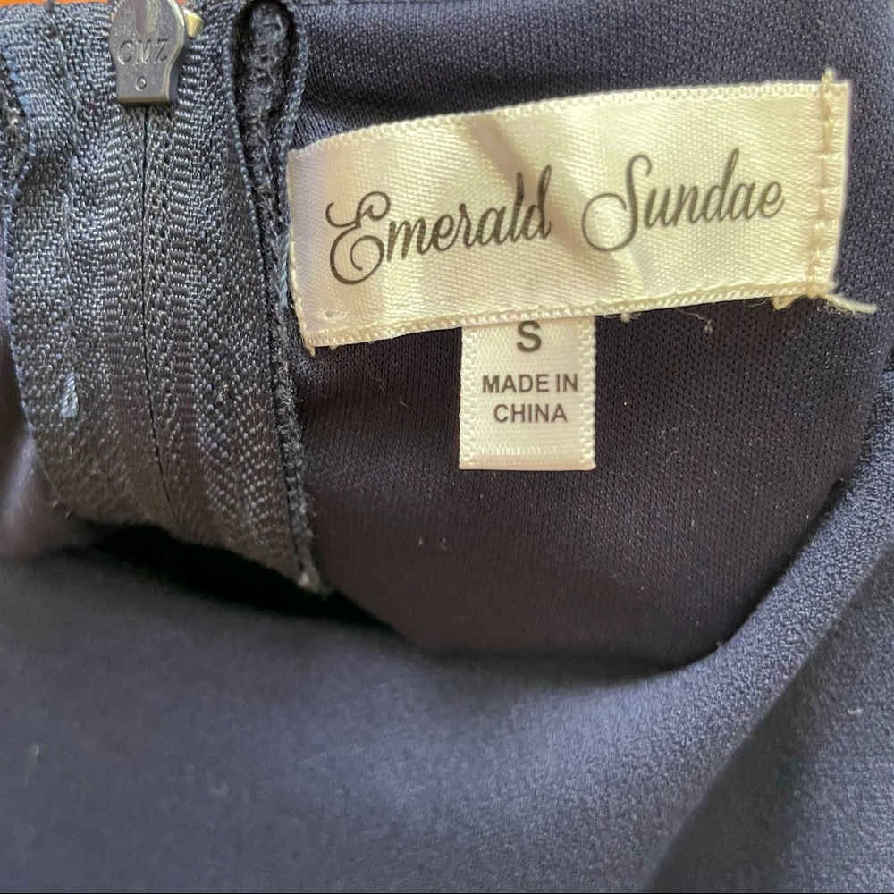 Navy halter neck dress - Picture 5 of 5